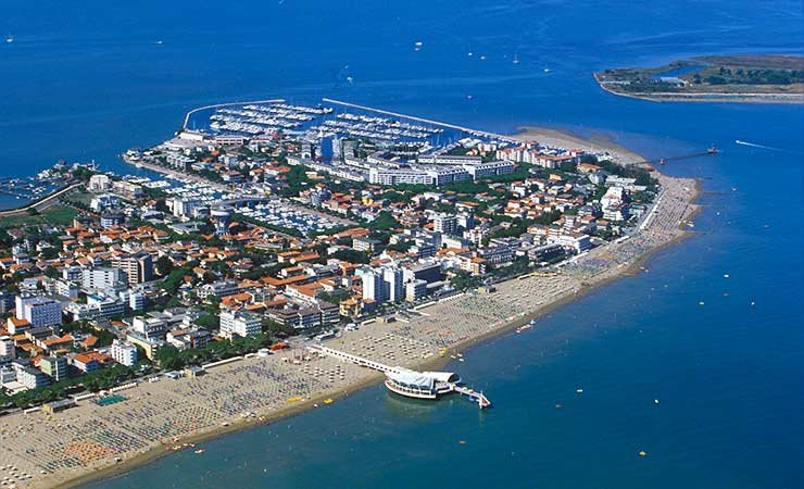 Panorama di Lignano Sabbiadoro dall'alto
